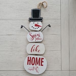 Festive Snowman Wall Hanging Decoration